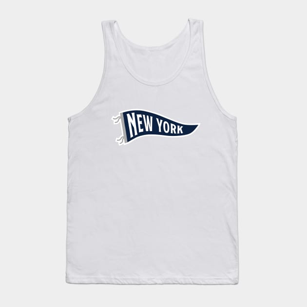 New York Pennant - White Tank Top by KFig21